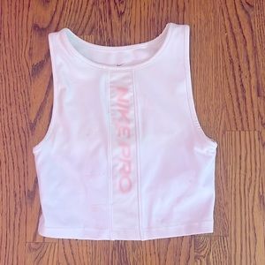 women's nike pro white top size xs
